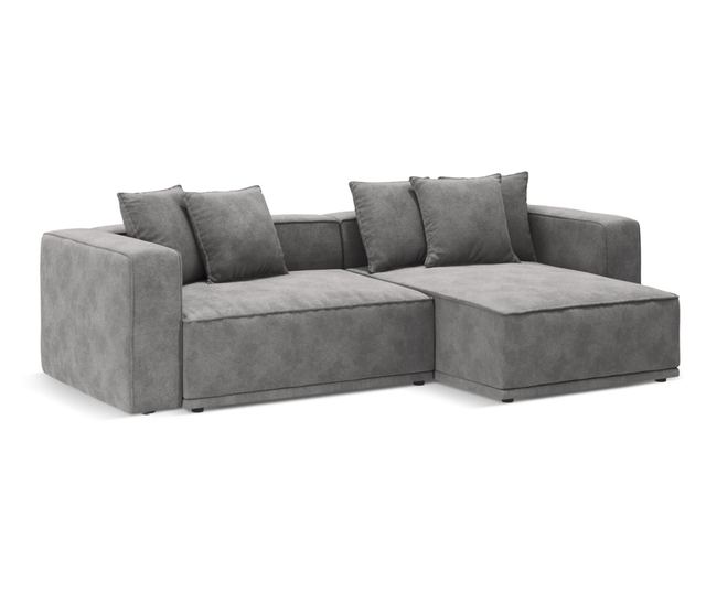 Mazzini Ribes Szara Sofa Narożna z Funkcją Spania