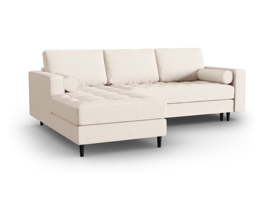 Milo Casa Sarokgarnitúra ágyfunkcióval, Santo, világos bézs - 3