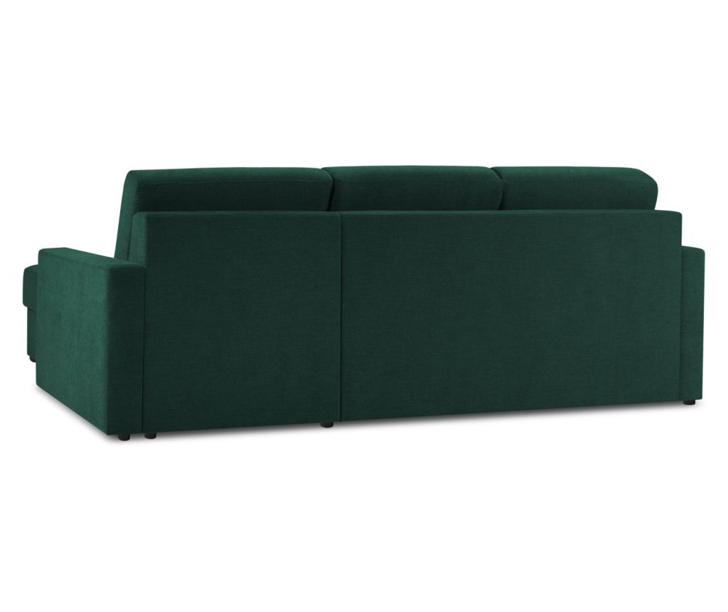 Sarokülőgarnitúra ágyfunkcióval Windsor & Co 860410, Portia, sötétzöld - 3