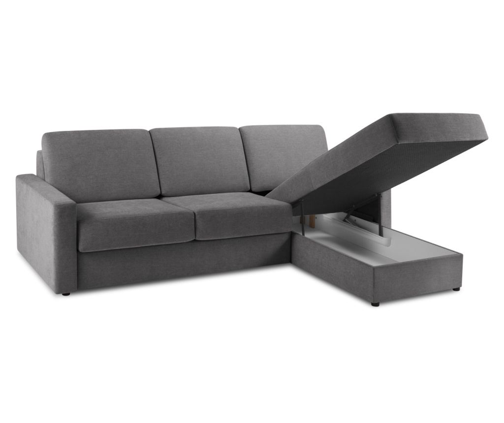 Windsor & Co Portia sarokgarnitúra ágyfunkcióval, szürke - 6