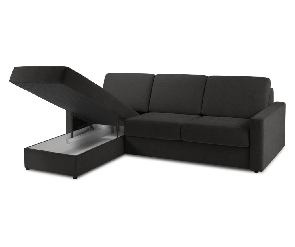 Sarokkanapé ágyfunkcióval Windsor & Co 860410, Portia, fekete - 6