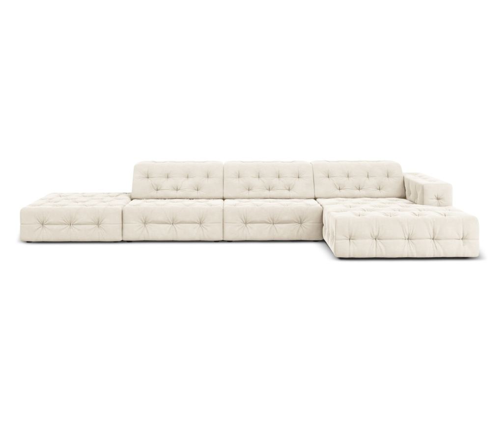 Sarokkanapé Milo Casa 896659, Aldo, világosbézs, 70x166x341 cm - 2