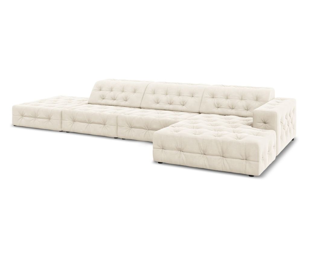 Sarokkanapé Milo Casa 896659, Aldo, világosbézs, 70x166x341 cm - 4