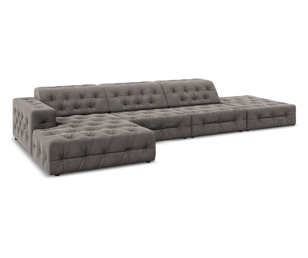 Sarokkanapé Milo Casa 896659, Aldo, Világosszürke, 70x166x341 cm - 4
