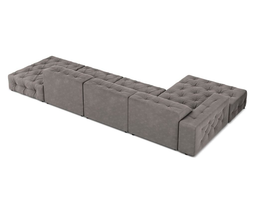 Sarokkanapé Milo Casa 896659, Aldo, Világosszürke, 70x166x341 cm - 5