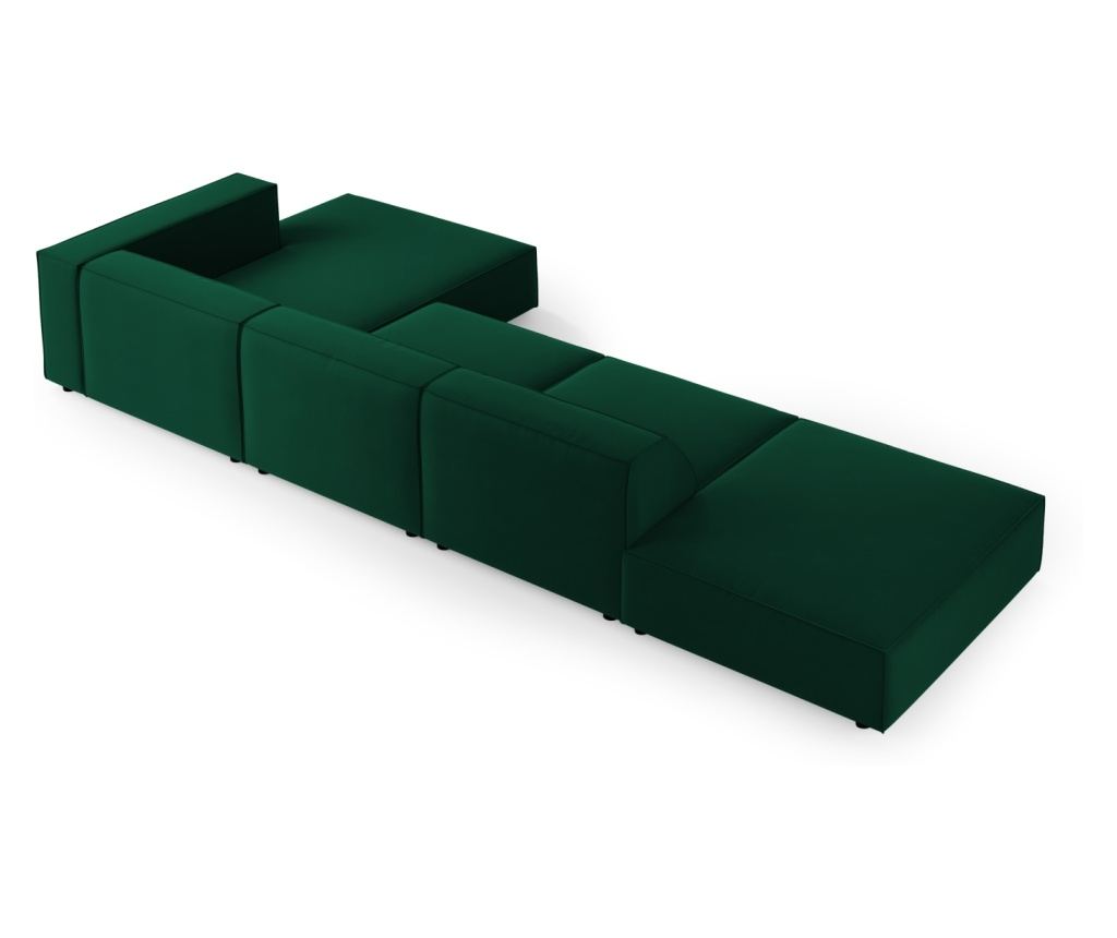 Sarokkanapé Cosmopolitan Design 622406, Arendal, Sötétzöld, 70x166x341 cm - 3