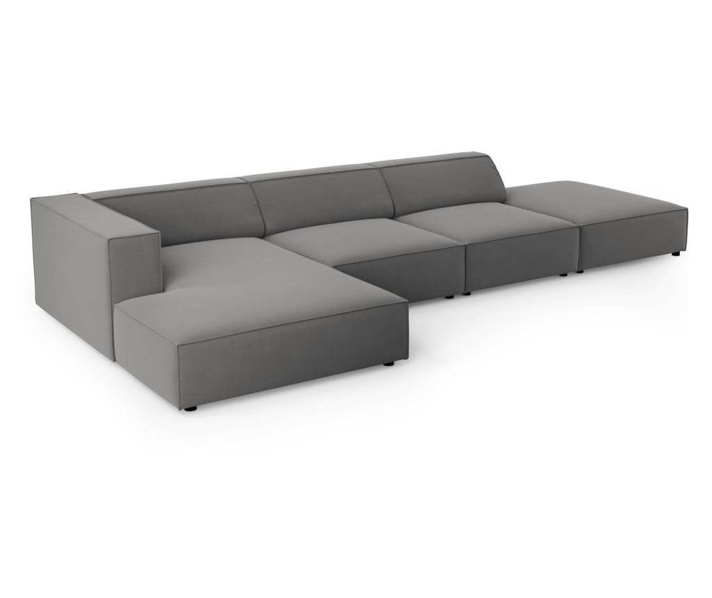 Sarokkanapé Cosmopolitan Design 622406, Arendal, Meleg szürke, 70x166x341 cm - 4