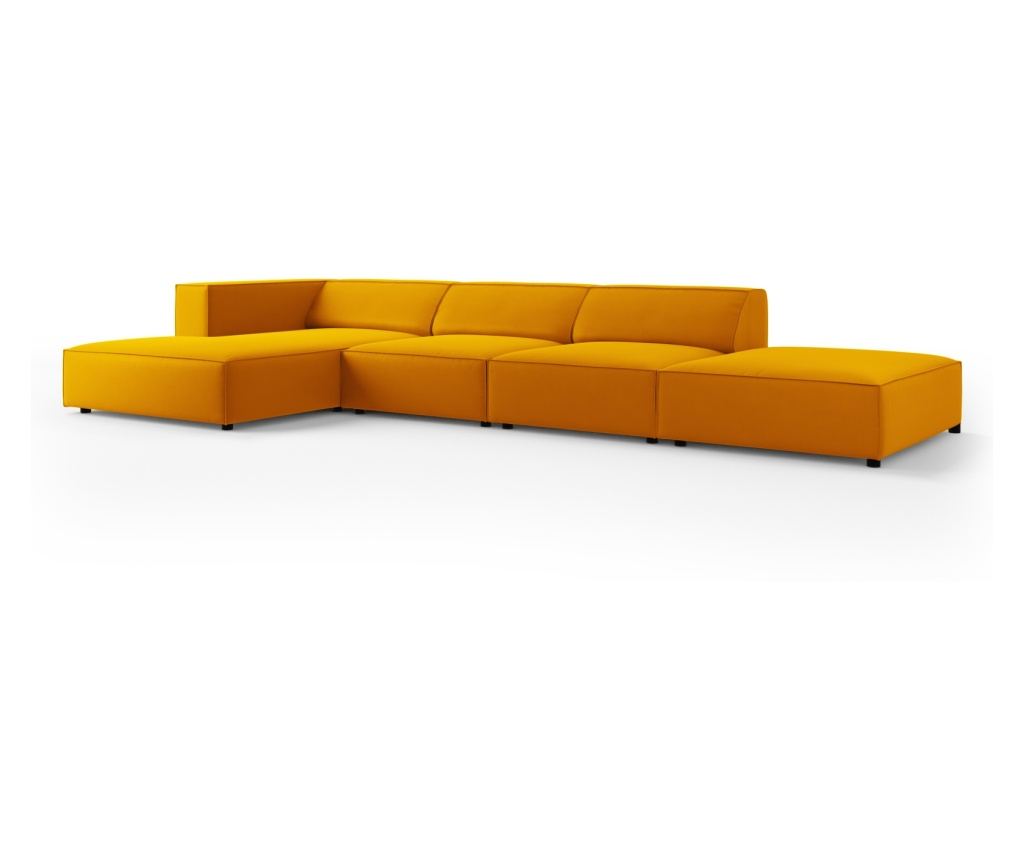 Sarokkanapé Cosmopolitan Design 622406, Arendal, sárga, 70x166x341 cm - 2