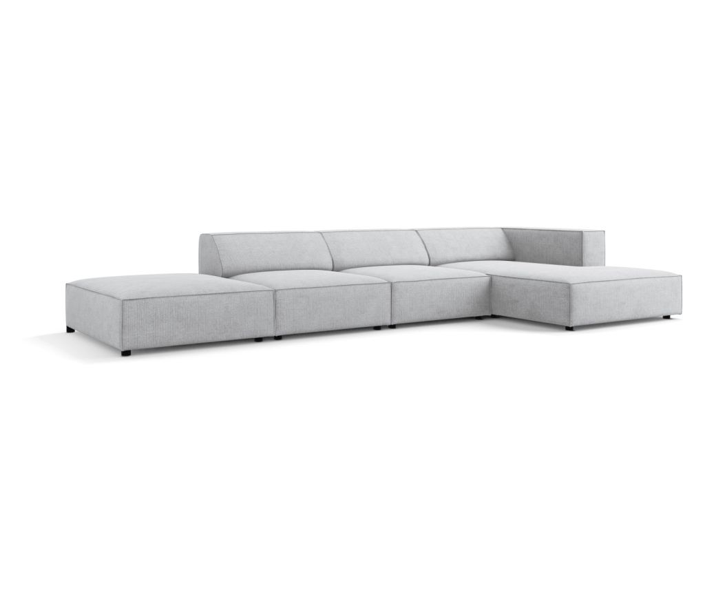 Sarokülőgarnitúra Cosmopolitan Design 622406, Arendal, Világosszürke, 70x166x341 cm - 2