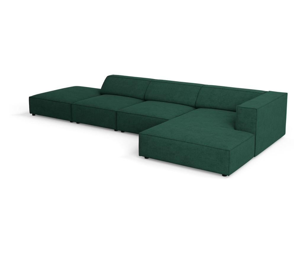 Sarokkanapé Cosmopolitan Design 622406, Arendal, Sötétzöld, 70x166x341 cm - 7