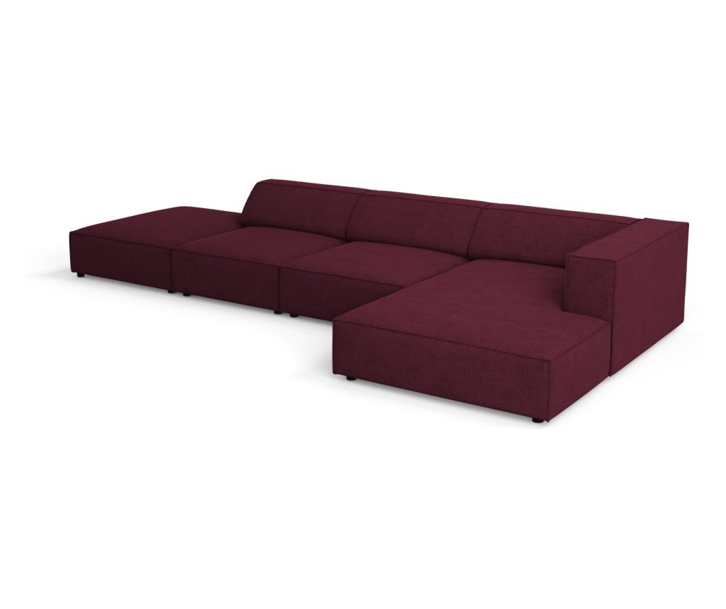 Sarokkanapé Cosmopolitan Design 622406, Arendal, rubinvörös, 70x166x341 cm - 4