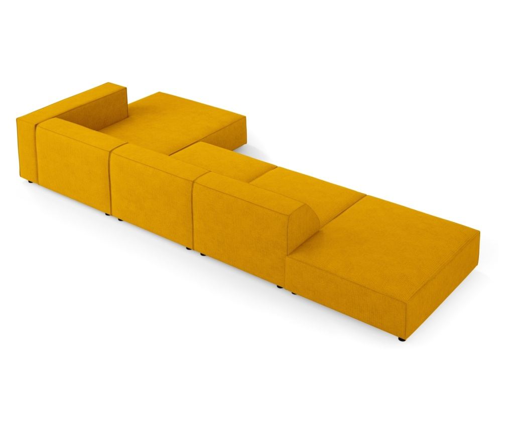 Sarokkanapé Cosmopolitan Design 622406, Mustársárga, 70x166x341 cm - 3