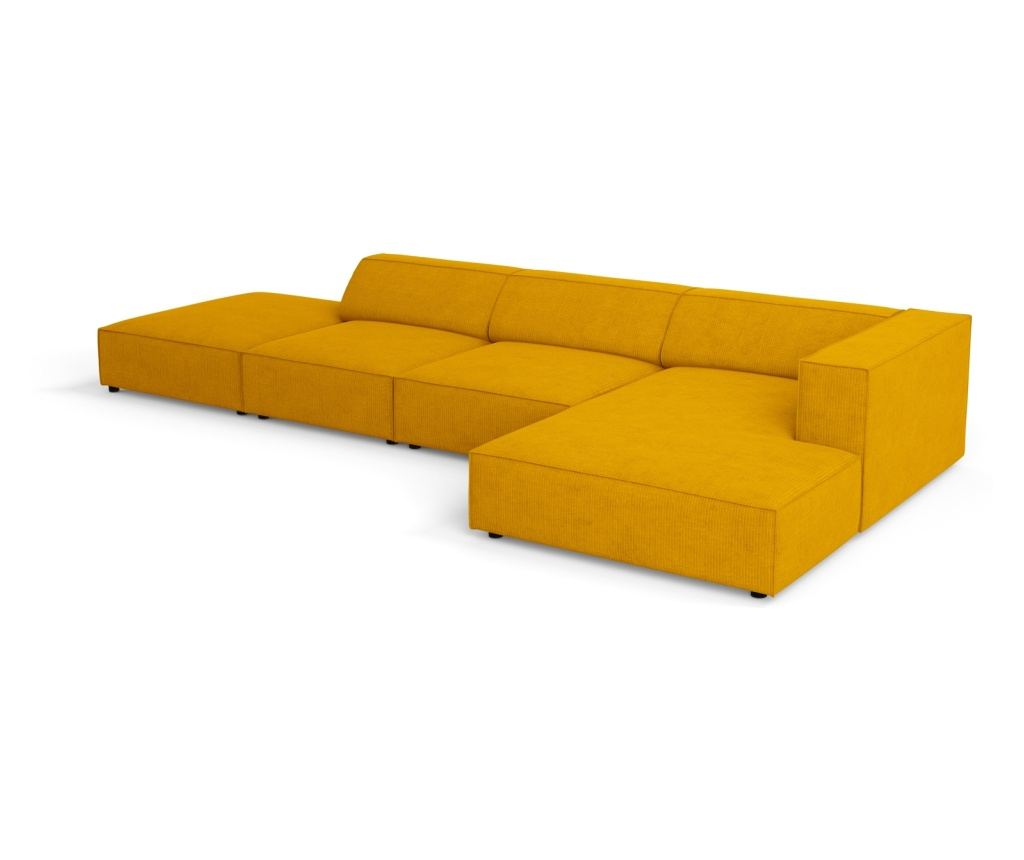 Sarokkanapé Cosmopolitan Design 622406, Mustársárga, 70x166x341 cm - 4