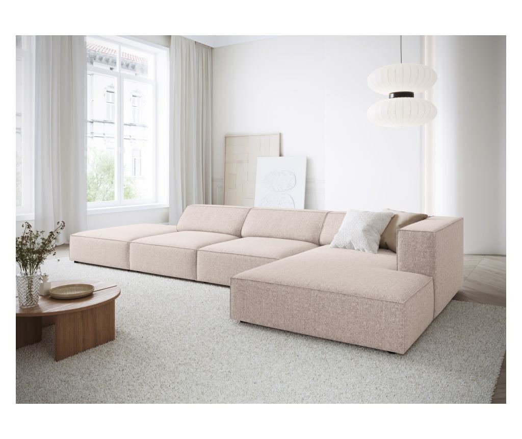 Sarokkanapé Cosmopolitan Design 622406, Arendal, bézs, 70x166x341 cm - 2