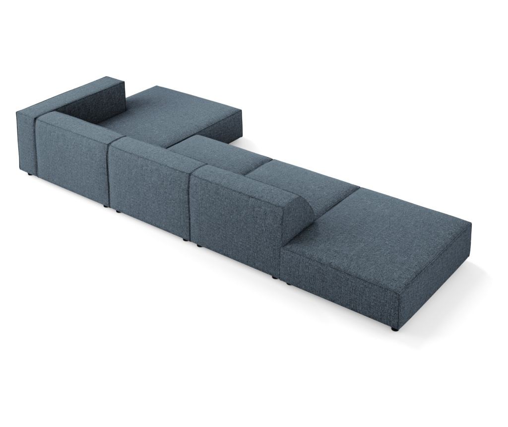 Sarokkanapé Cosmopolitan Design 622406, Arendal, királykék, 70x166x341 cm - 4
