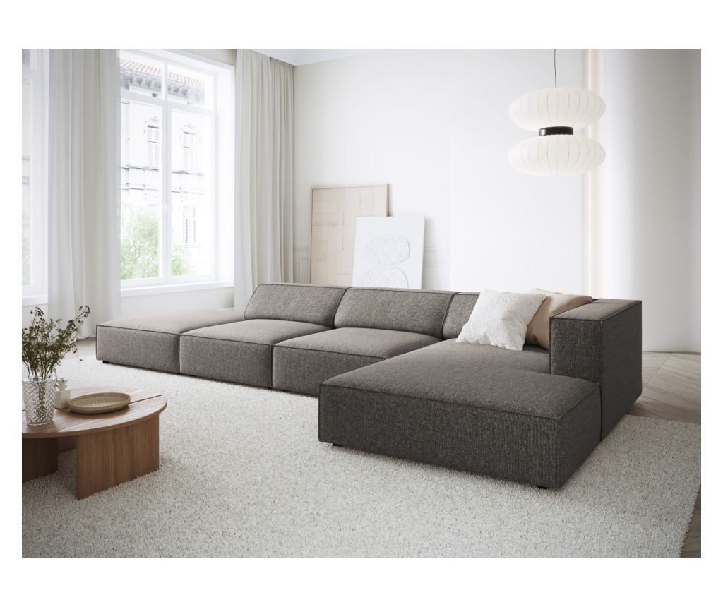 Sarokkanapé Cosmopolitan Design 622406, Arendal, Szürke, 70x166x341 cm - 2