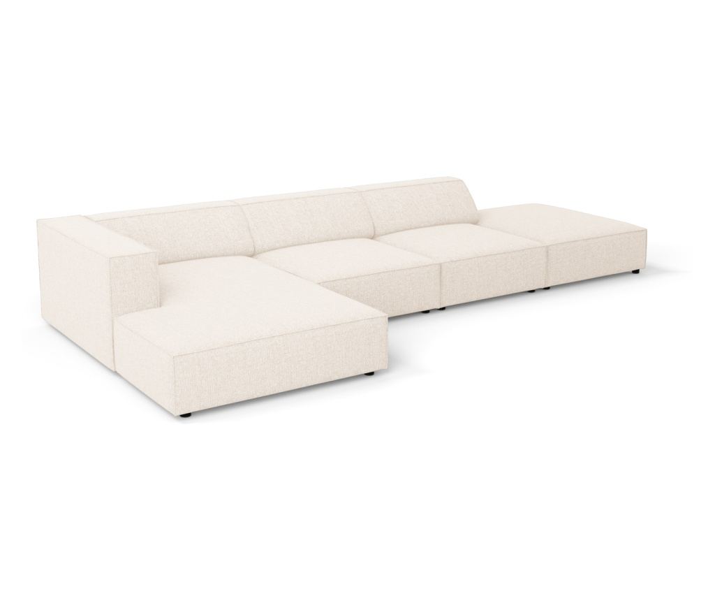 Sarokkanapé Cosmopolitan Design 622406, Arendal, Világosbézs, 70x166x341 cm - 5