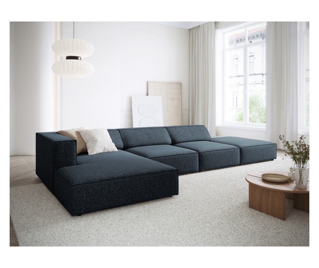 Sarokkanapé Cosmopolitan Design 622406, Arendal, Királykék, 70x166x341 cm - 2