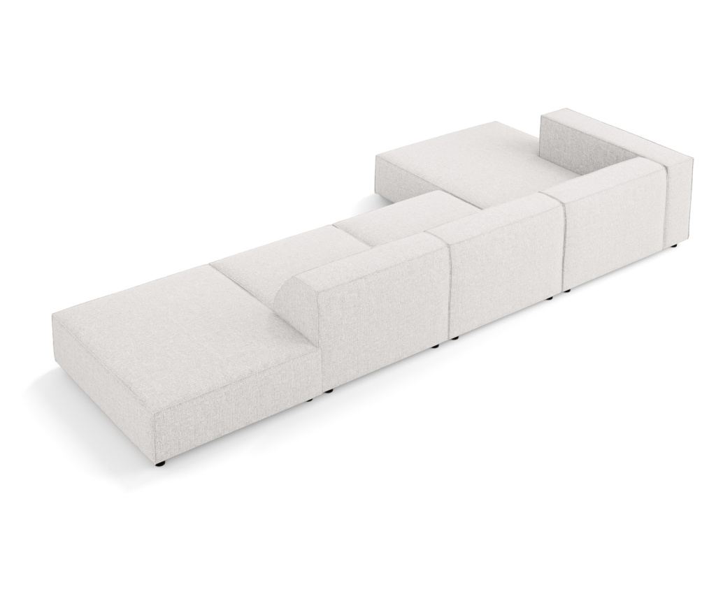 Sarokkanapé Cosmopolitan Design 622406, Arendal, világosszürke, 70x166x341 cm - 4