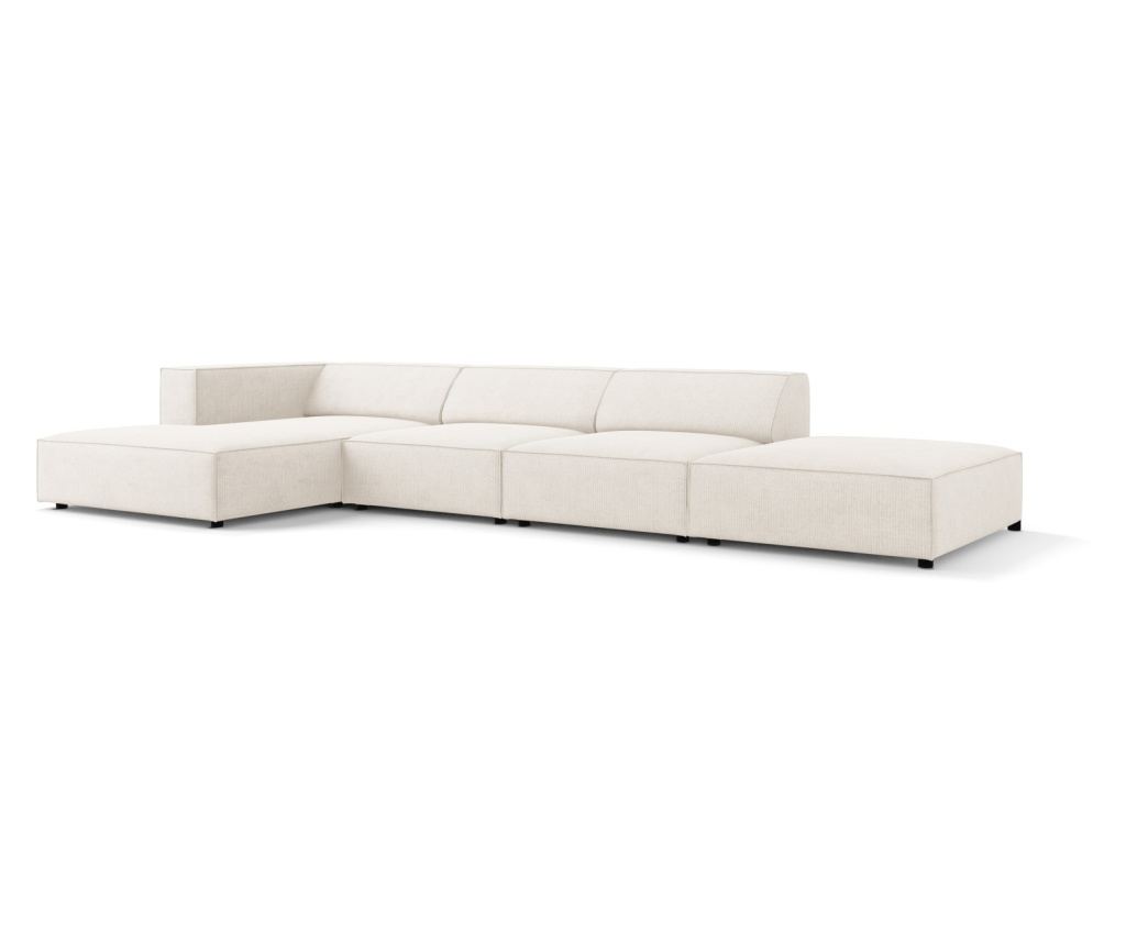 Sarokülőgarnitúra Cosmopolitan Design 622406, Arendal, Elefántcsont, 70x166x341 cm - 2