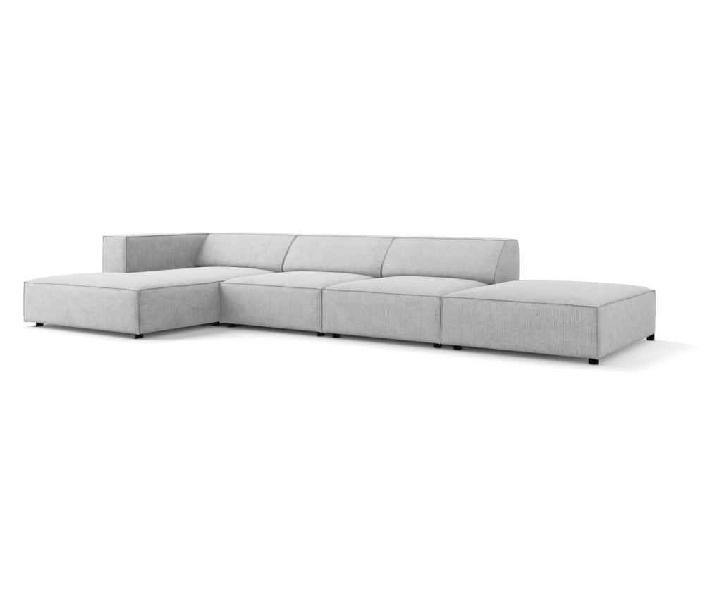 Sarokkanapé Cosmopolitan Design 622406, Arendal, Világosszürke, 70x166x341 cm - 2