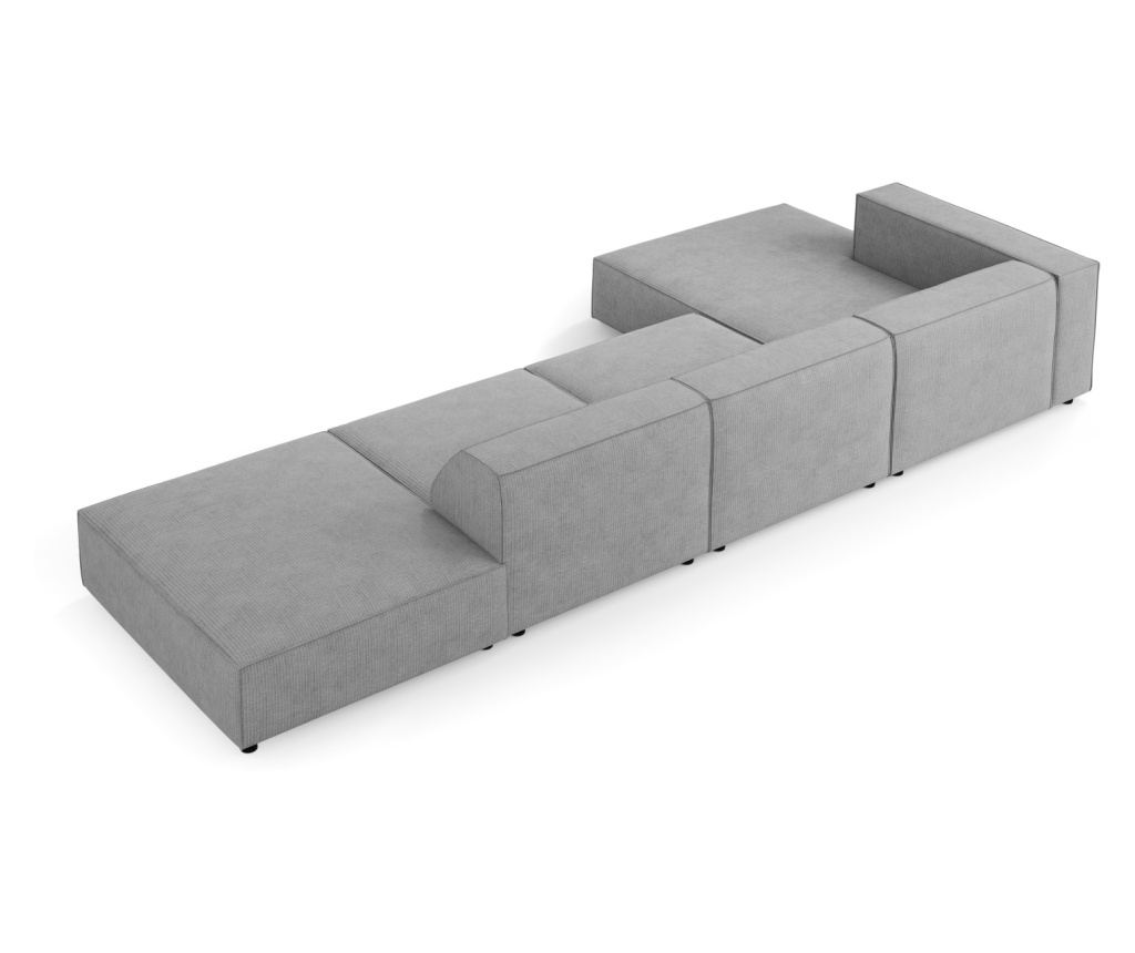 Sarokkanapé Cosmopolitan Design 622406, Arendal, Sötétszürke, 70x166x341 cm - 3