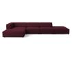 Sarokülőgarnitúra Cosmopolitan Design 622406, Arendal, rubinvörös, 70x166x341 cm thumbnail 1