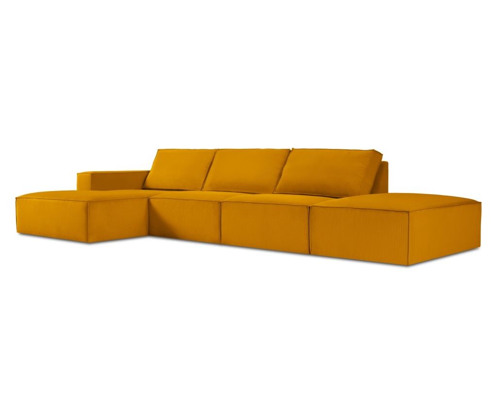 Milo Casa 898151 sarokülő, Carlo, sárga, 90x166x341 cm - 3
