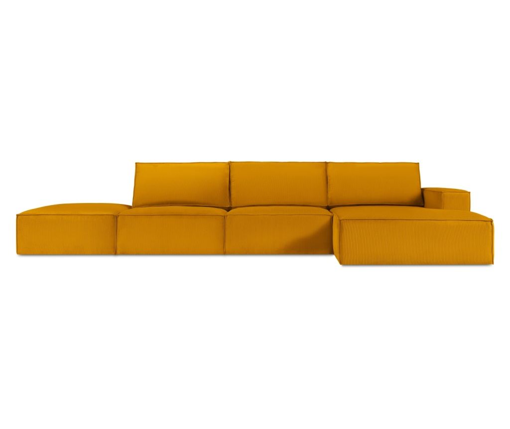 Sarokülőgarnitúra Milo Casa 898151, Carlo, Sárga, 90x166x341 cm - 2