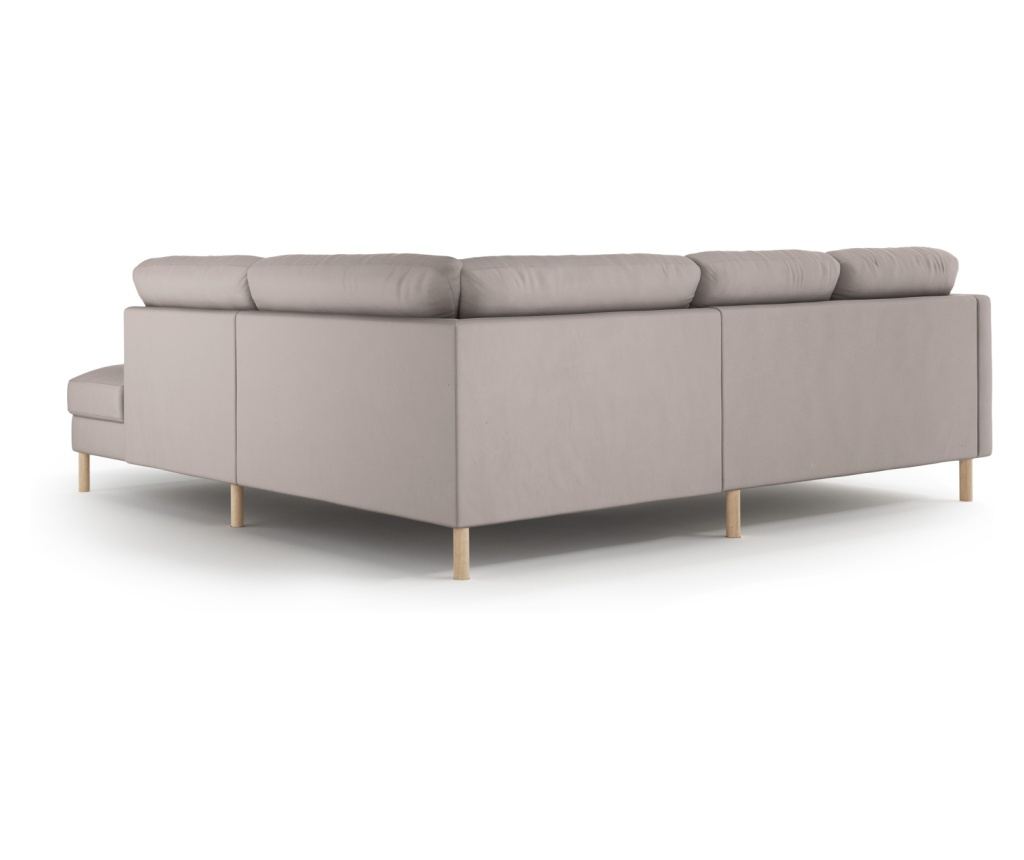 Sarokkanapé Micadoni Home 533926, Eden, meleg szürke, 90x234x267 cm - 3