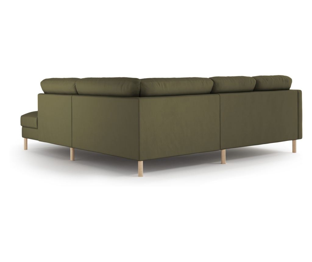 Sarokkanapé Micadoni Home 533926, Eden, mohazöld, 90x234x267 cm - 3