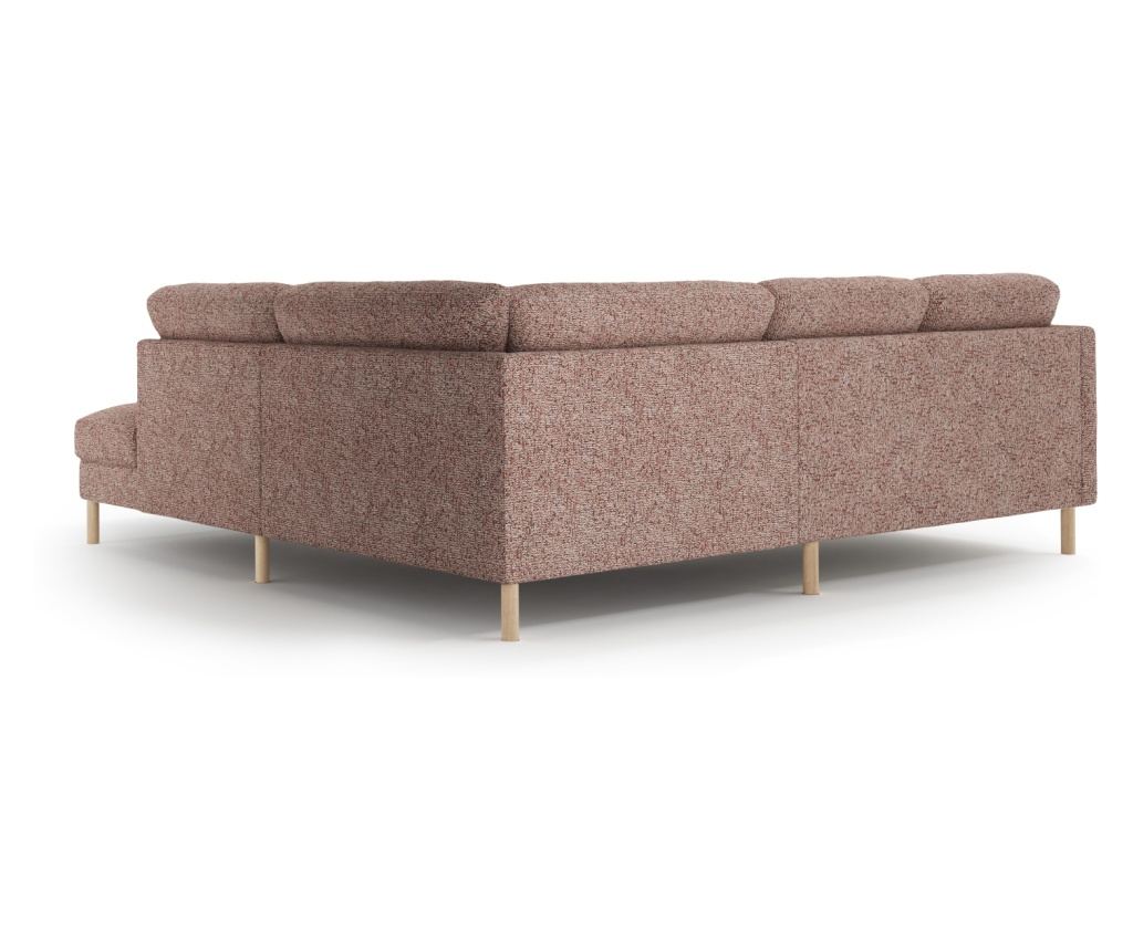 Sarokkanapé Micadoni Home 533926, Eden, Rózsaszín, 90x234x267 cm - 2