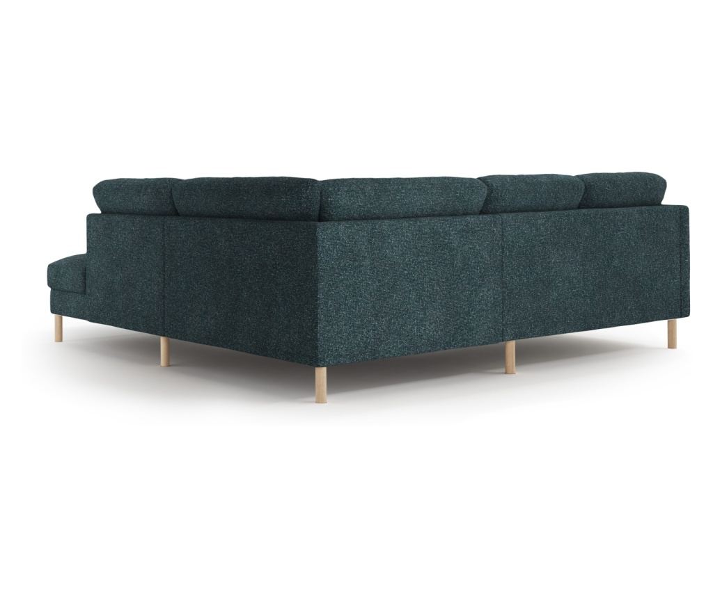 Sarokkanapé Micadoni Home 533926, Eden, Kék-zöld, Zöld, 90x234x267 cm - 3