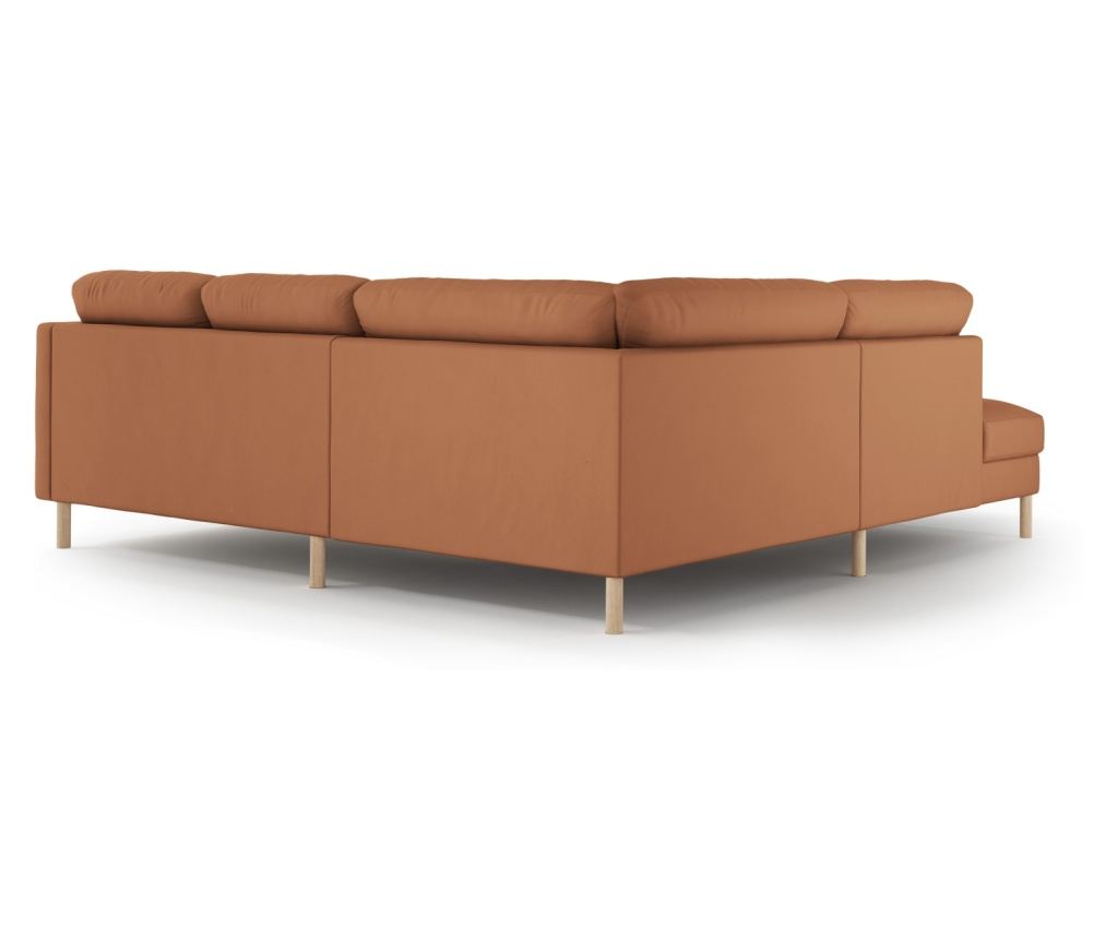 Sarokkanapé Micadoni Home 533926, Eden, Méz szín, 90x234x267 cm - 3
