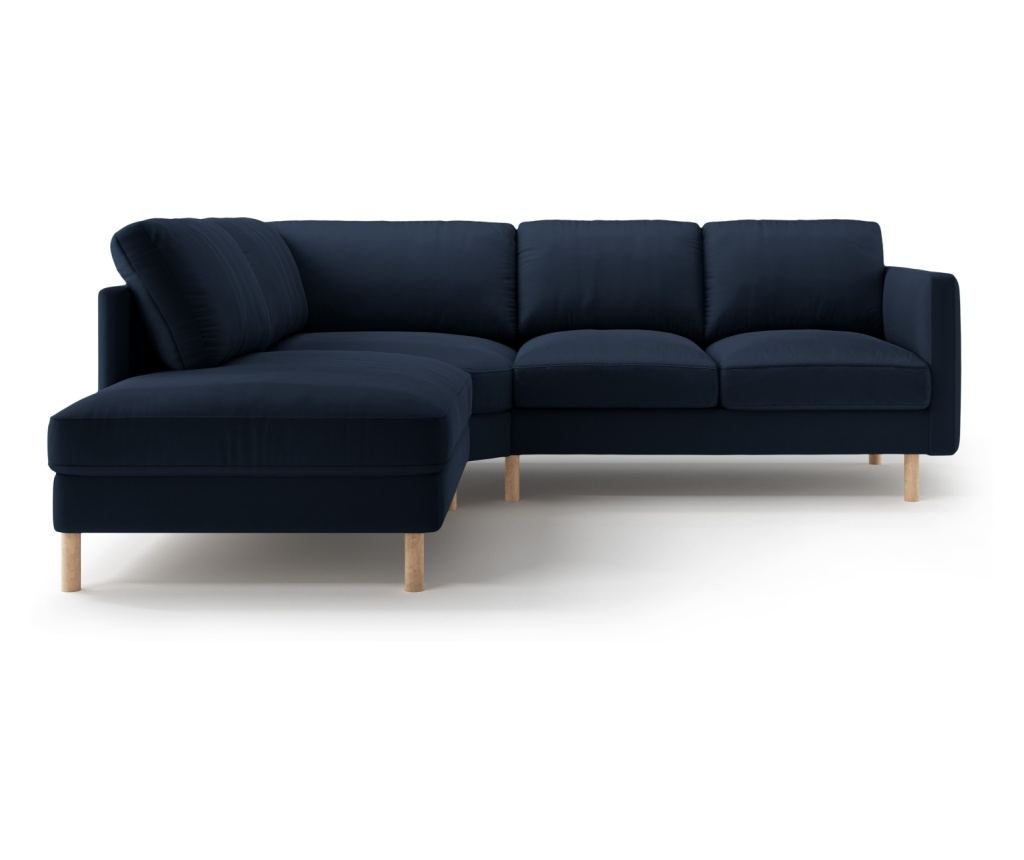 Sarokkanapé Micadoni Home 533926, Eden, sötétkék, 90x234x267 cm - 2