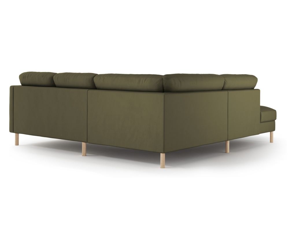 Sarokkanapé Micadoni Home 533926, Eden, mohazöld, 90x234x267 cm - 3