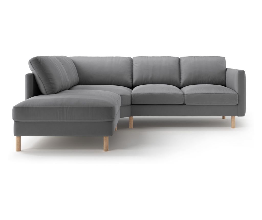 Micadoni Home 533926 sarokkanapé, Eden, szürke, 90x234x267 cm - 2