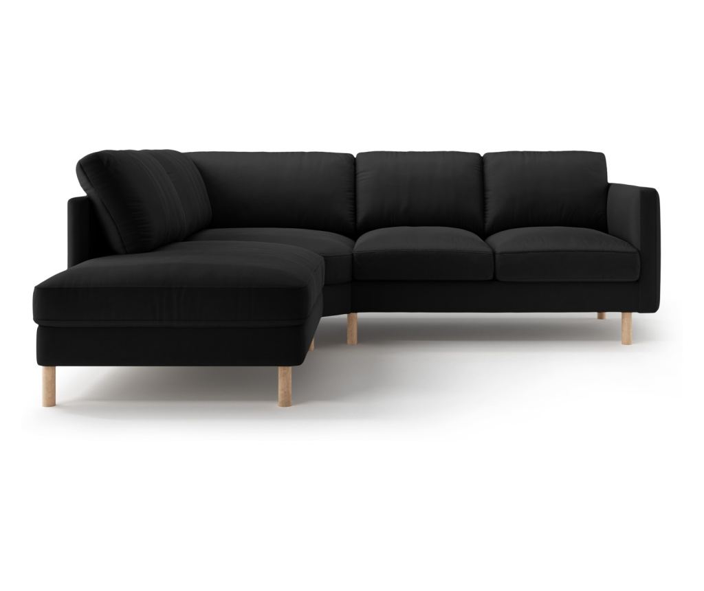 Micadoni Home 533926 sarokülő, Eden, fekete, 90x234x267 cm - 2