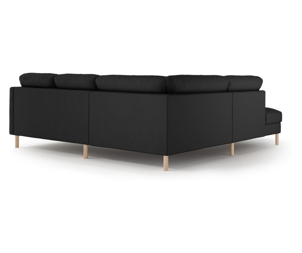 Micadoni Home 533926 sarokülő, Eden, fekete, 90x234x267 cm - 3