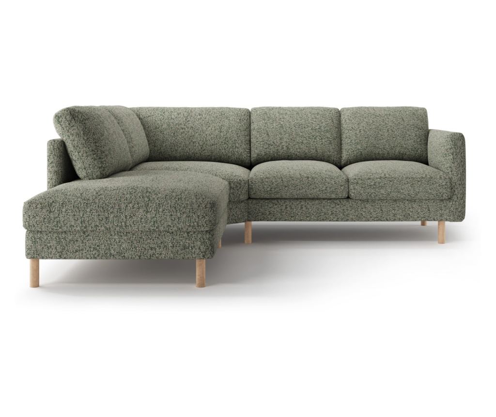 Sarokülőgarnitúra Micadoni Home 533926, Eden, mohazöld, 90x234x267 cm - 2