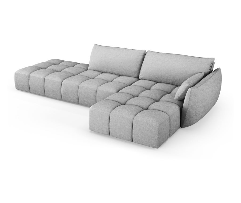 Moduláris sarokkanapé Milo Casa 898770, Harper, ezüst, 85x153x290 cm - 3