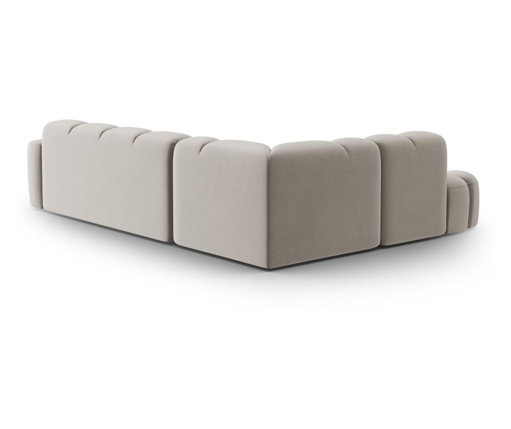 Sarokkanapé Micadoni Home 531546, Lisa, Világosbézs, 77x234x293 cm - 6