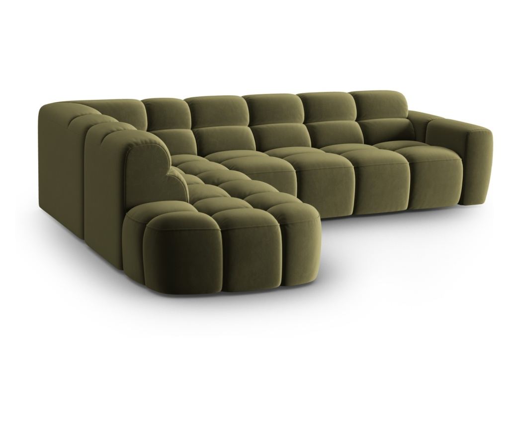 Sarokkanapé Micadoni Home 531546, Lisa, Világoszöld, 77x234x293 cm - 4