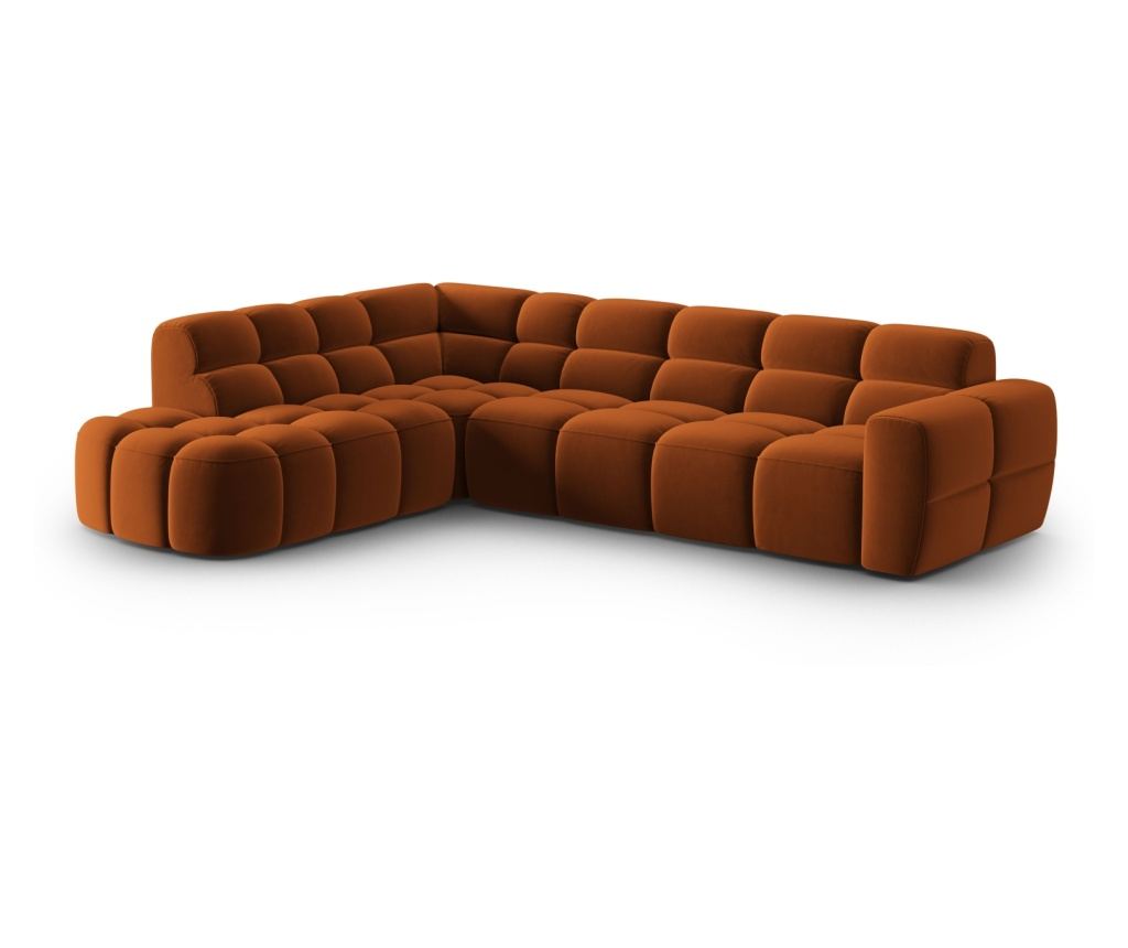 Sarokkanapé Micadoni Home 531546, Lisa, Terracotta, 77x234x293 cm - 3