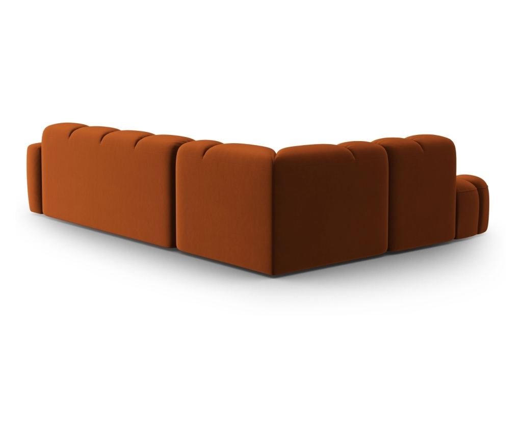 Sarokkanapé Micadoni Home 531546, Lisa, Terracotta, 77x234x293 cm - 5