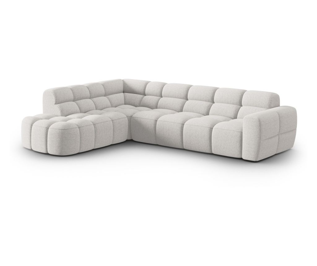 Sarokülőgarnitúra Micadoni Home 531546, Lisa, Világosszürke, 77x234x293 cm - 3