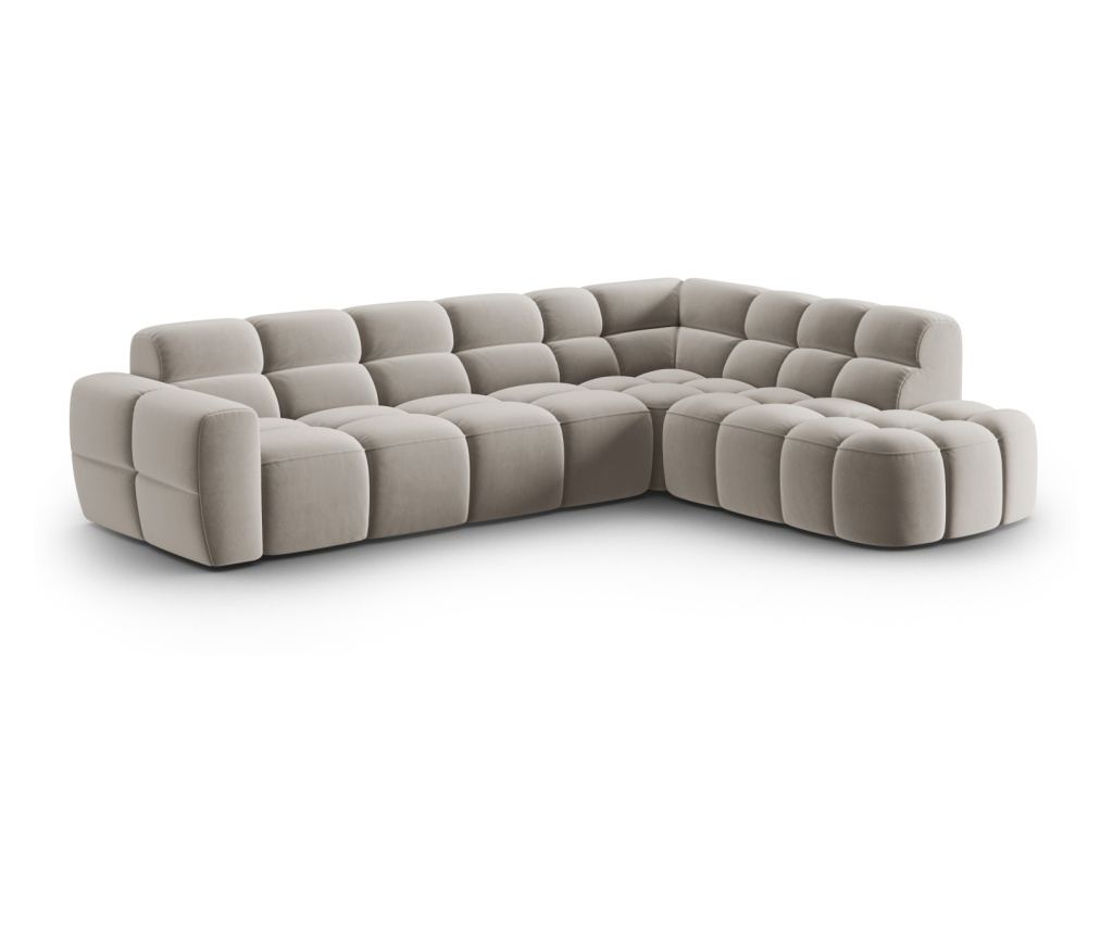 Micadoni Home 531546 Sarokülő, Lisa, Világosbézs, 77x234x293 cm - 5