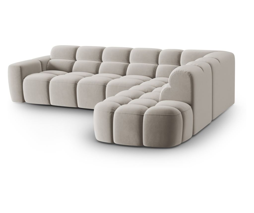 Micadoni Home 531546 Sarokülő, Lisa, Világosbézs, 77x234x293 cm - 7