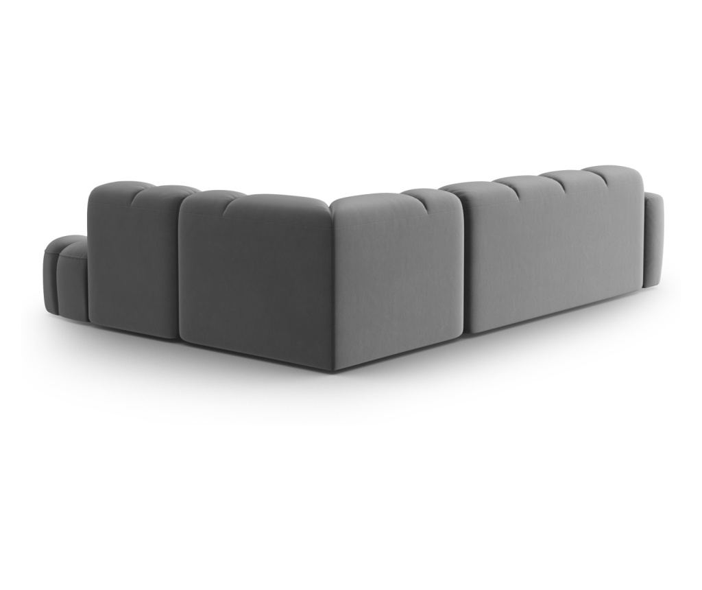 Sarokkanapé Micadoni Home 531546, Lisa, Világosszürke, 77x234x293 cm - 5