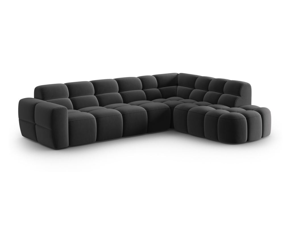 Sarokülőgarnitúra Micadoni Home 531546, Lisa, Sötétszürke, 77x234x293 cm - 3